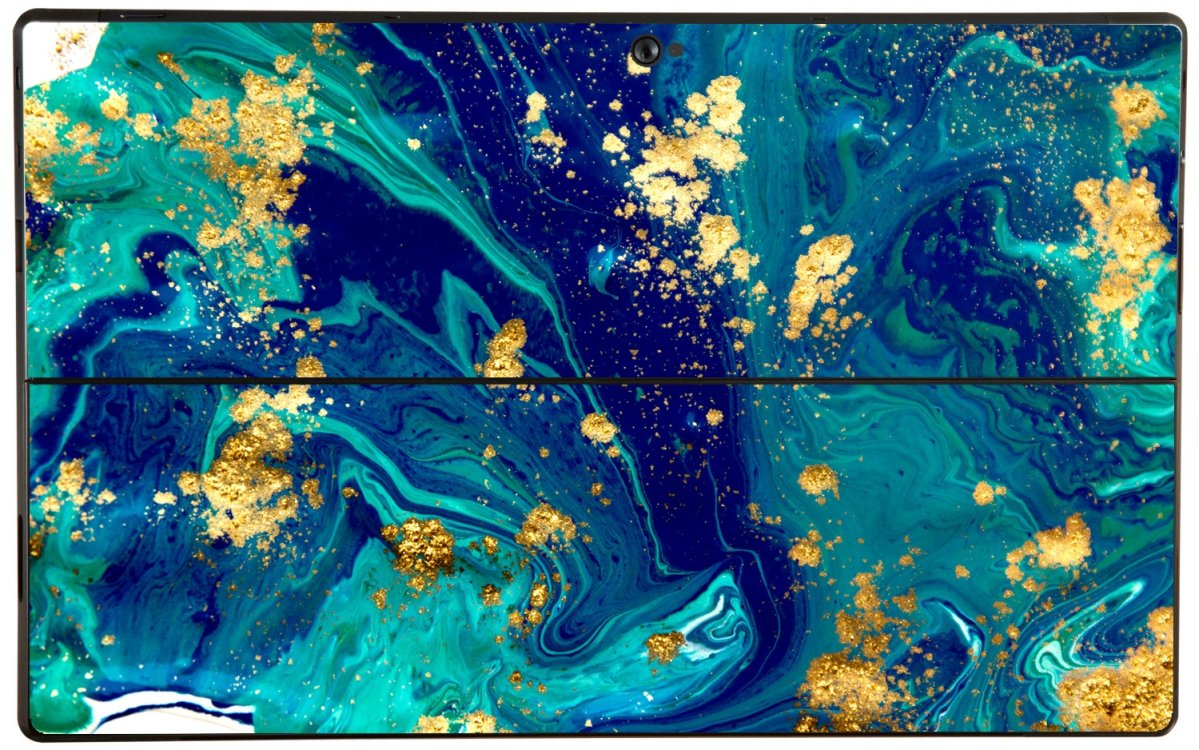 Microsoft Surface Pro BLUE AND GOLD MARBLE Skin