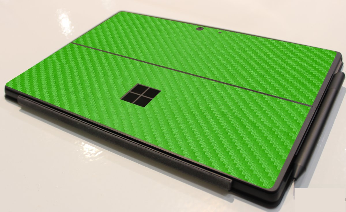 Microsoft Surface Pro 7 GREEN CARBON FIBER Laptop Skin