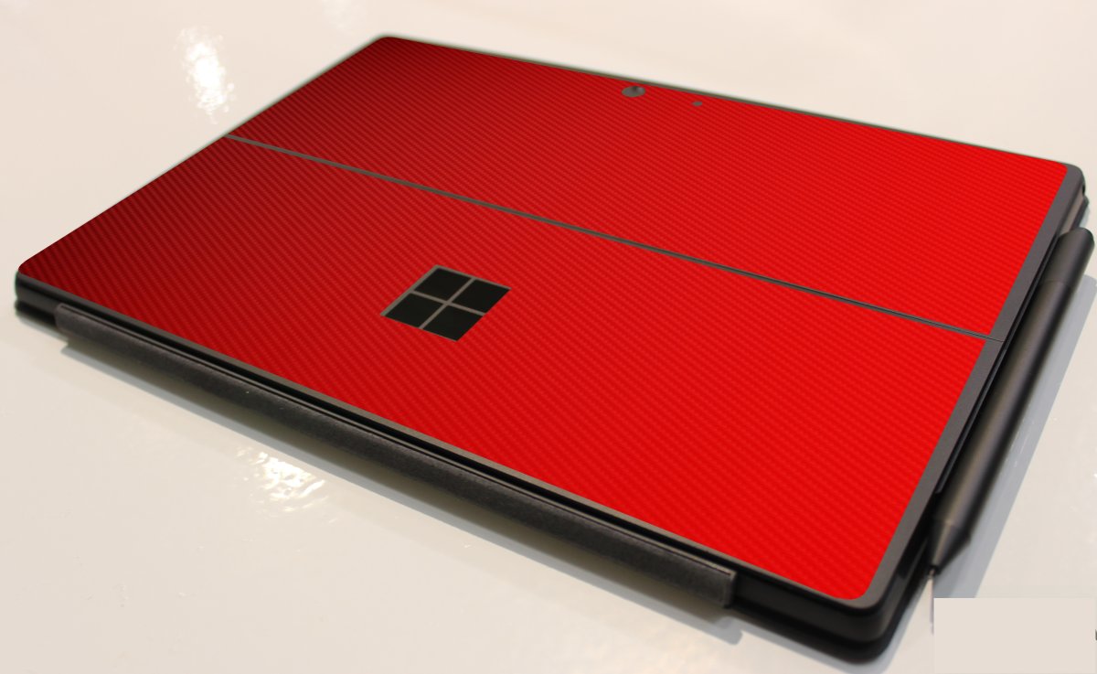 Microsoft Surface Pro 7 RED CARBON FIBER Laptop Skin