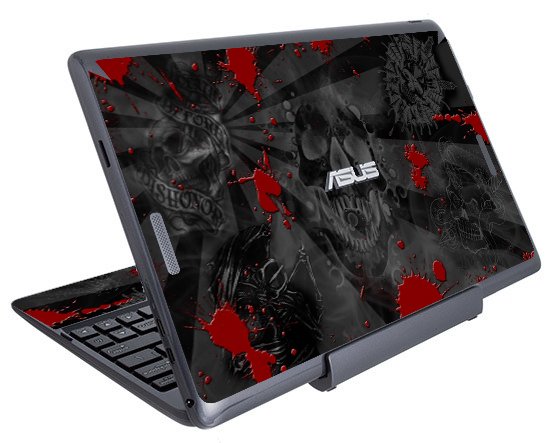 ASUS Transformer Book T100TA    BLACK SKULLS RED Laptop Skin