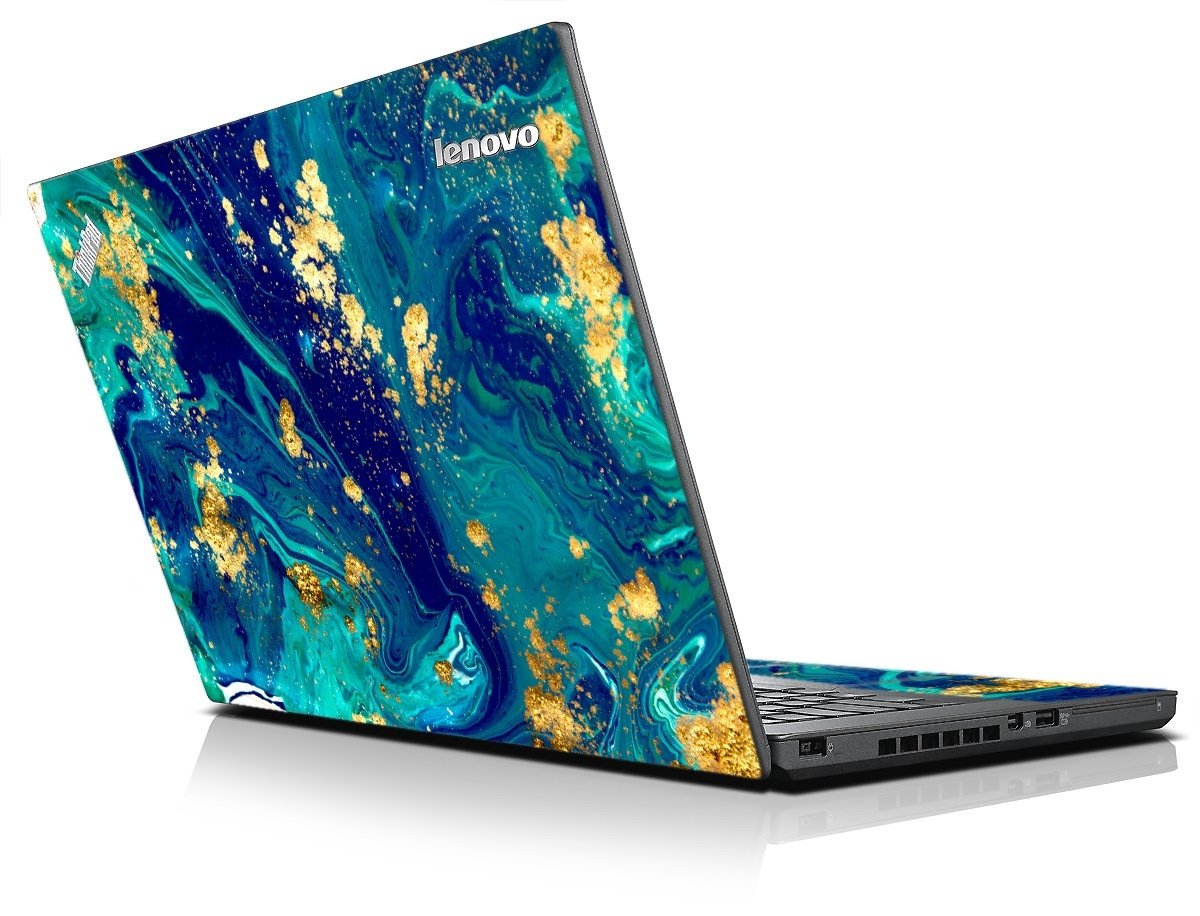 ThinkPad X240 BLUE AND GOLD MARBLE Laptop Skin
