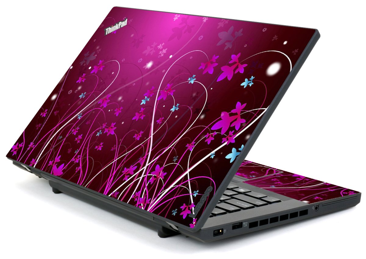 ThinkPad T460P PINK BLUE FLOWERS Laptop Skin