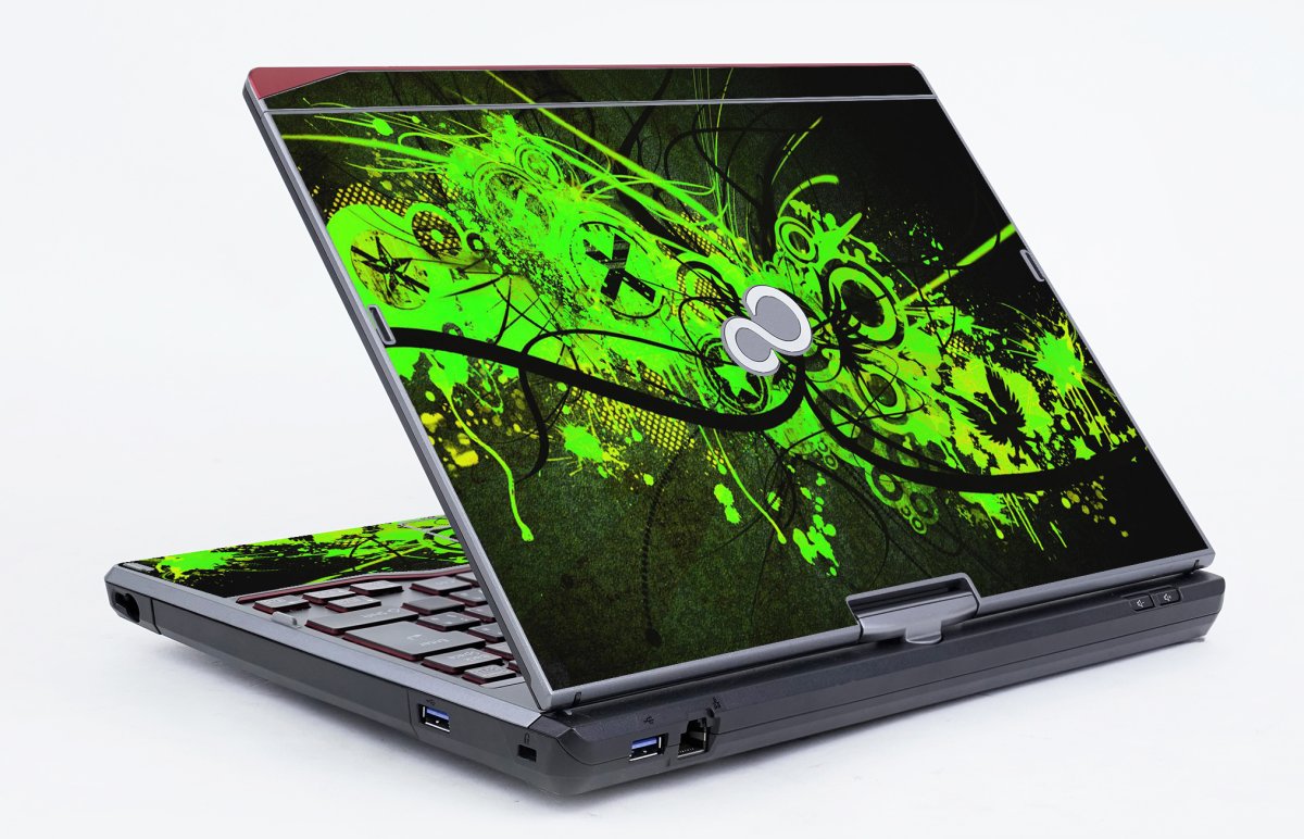 Fujitsu LifeBook T726 GRAFFITI GREEN Laptop Skin