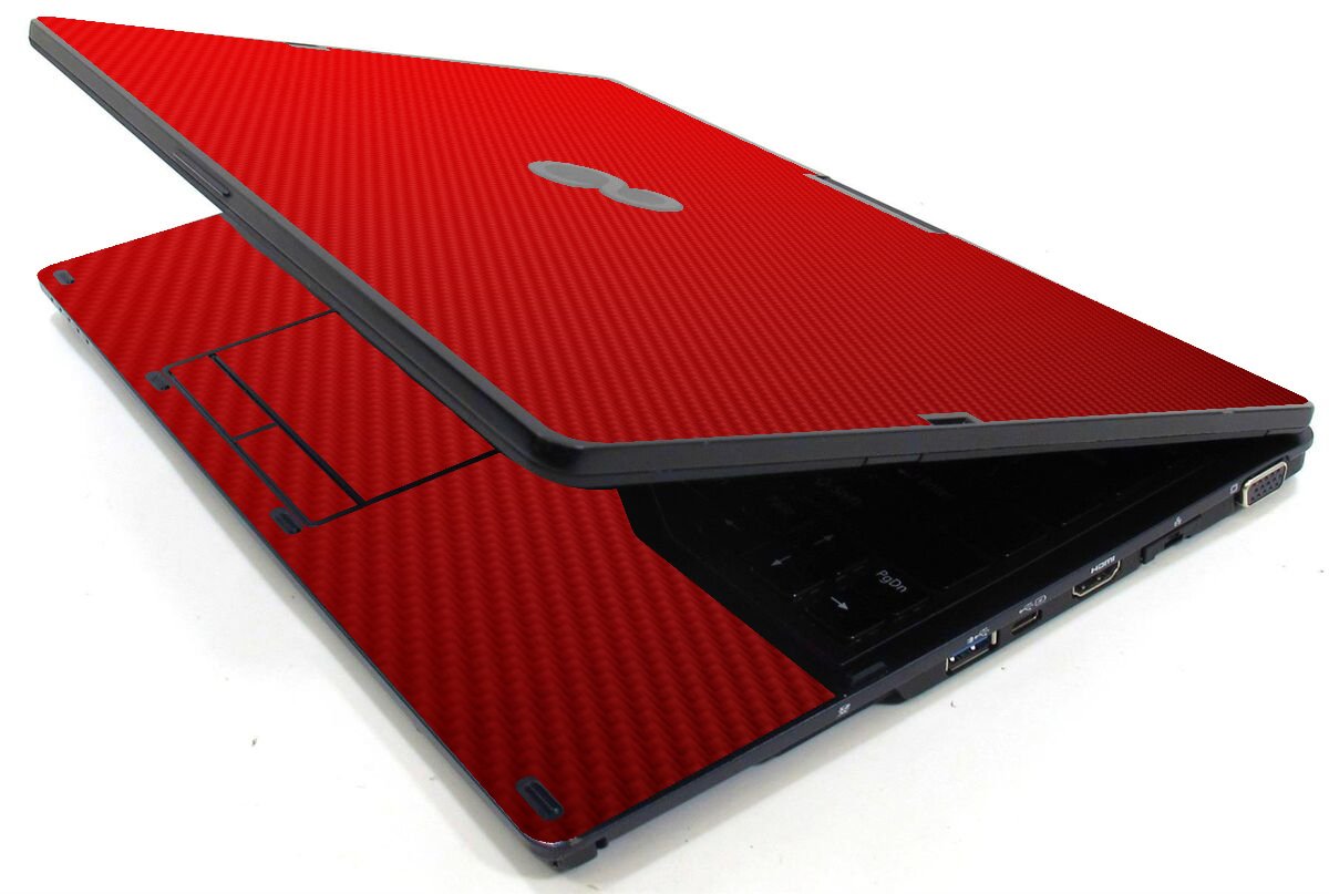 Fujitsu LifeBook T937 RED CARBON FIBER Laptop Skin