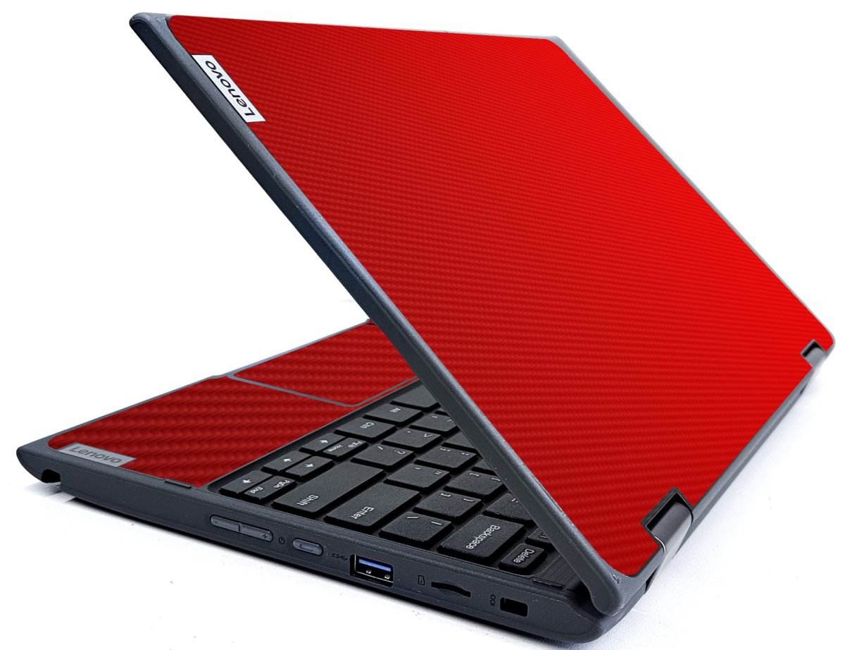 IBM/Lenovo ThinkPad 300e G2 RED CARBON FIBER Laptop Skin