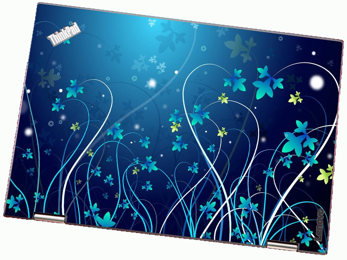 ThinkPad X1 YOGA G2 BLUE FLOWERS Laptop Skin