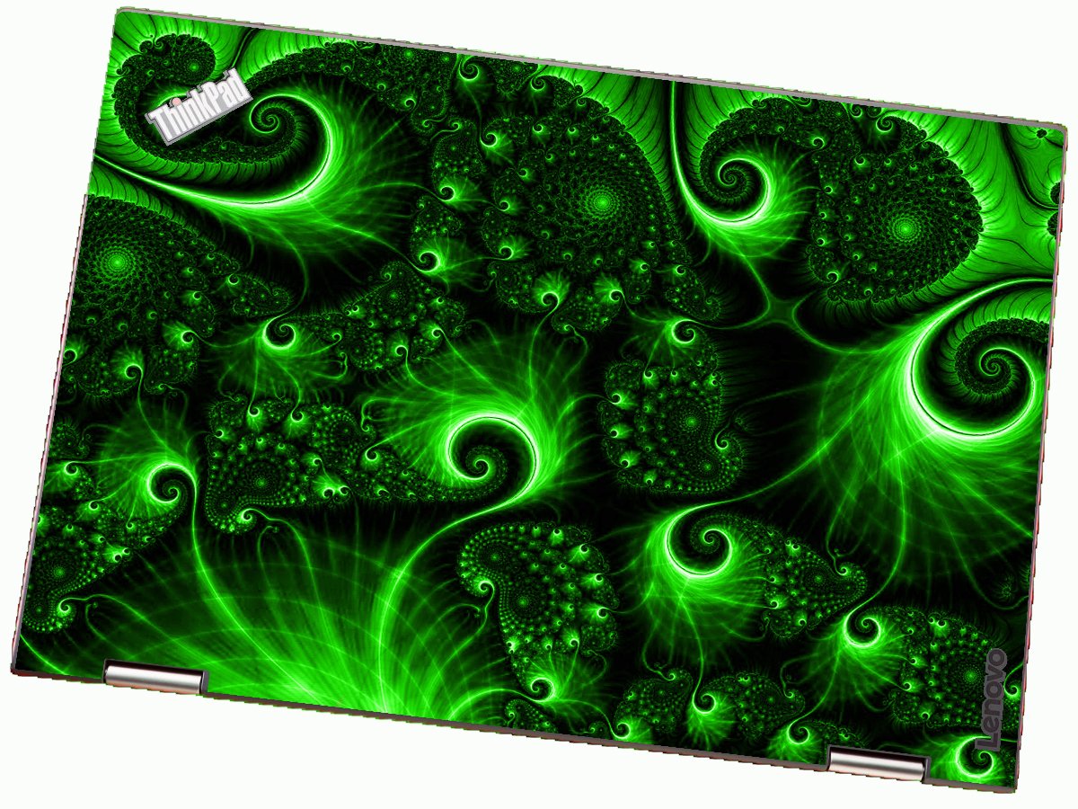 ThinkPad X1 YOGA G2 GREEN SWIRLS Laptop Skin