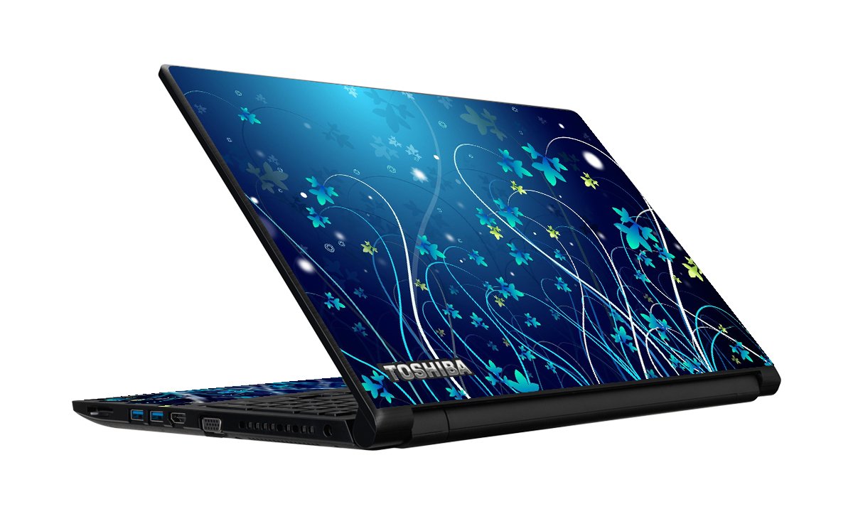 Toshiba Tecra C50-C BLUE FLOWERS Laptop Skin