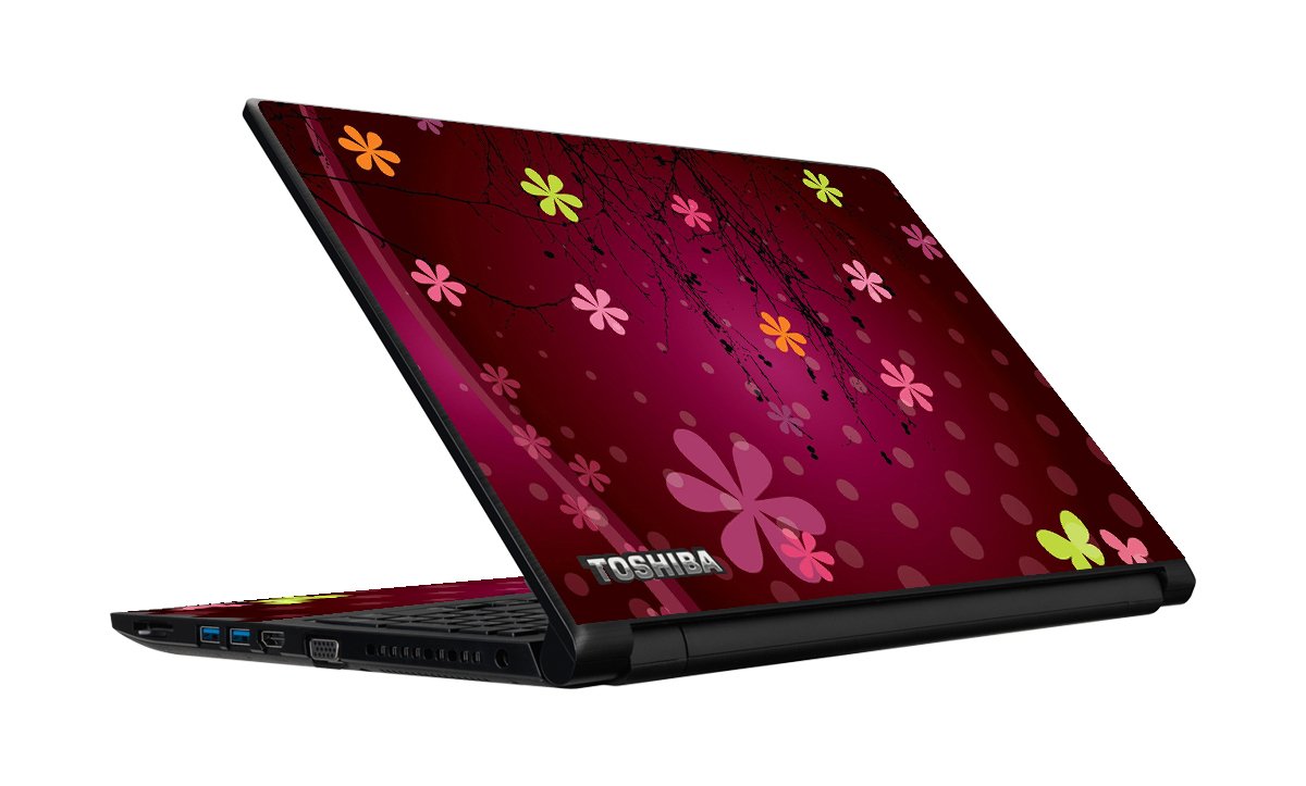 Toshiba Tecra C50-C RETRO PINK FLOWERS Laptop Skin