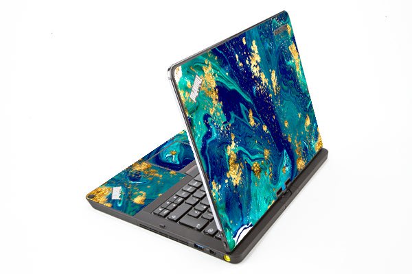 ThinkPad Twist S230U BLUE AND GOLD MARBLE Laptop Skin
