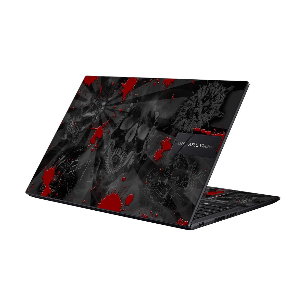 Vivobook F1605Z BLACK SKULLS RED Laptop Skin