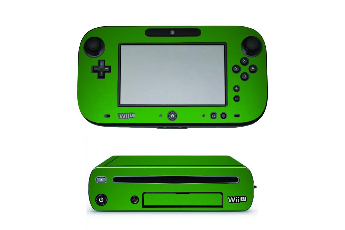 Nintendo Wii U CHROME GREEN Console Skin