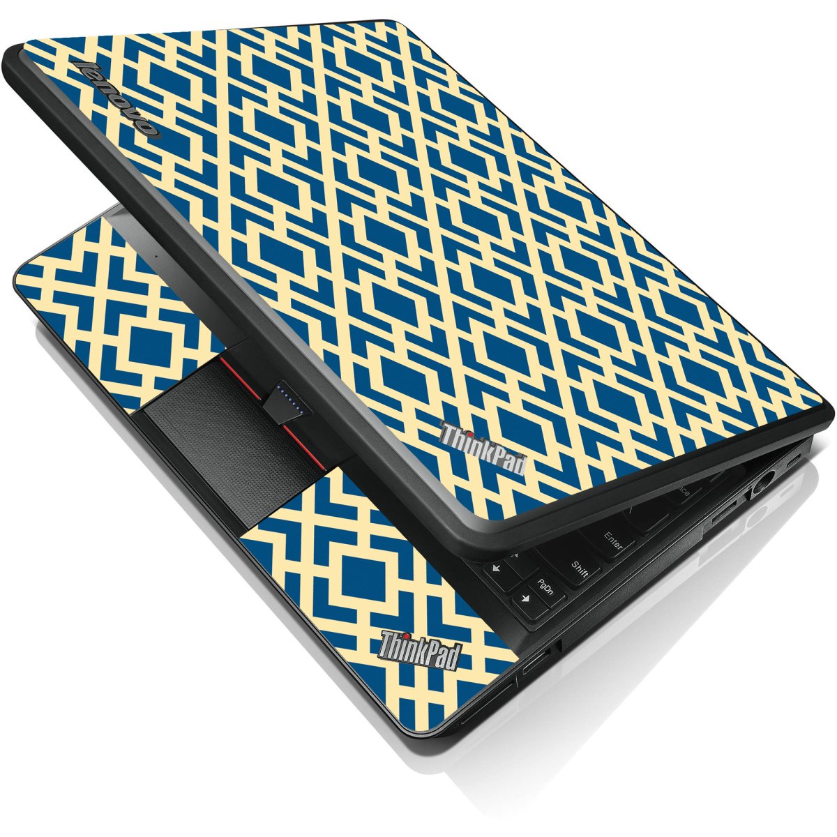 ThinkPad X131e BLUE AND GOLD LATTICE Laptop Skin