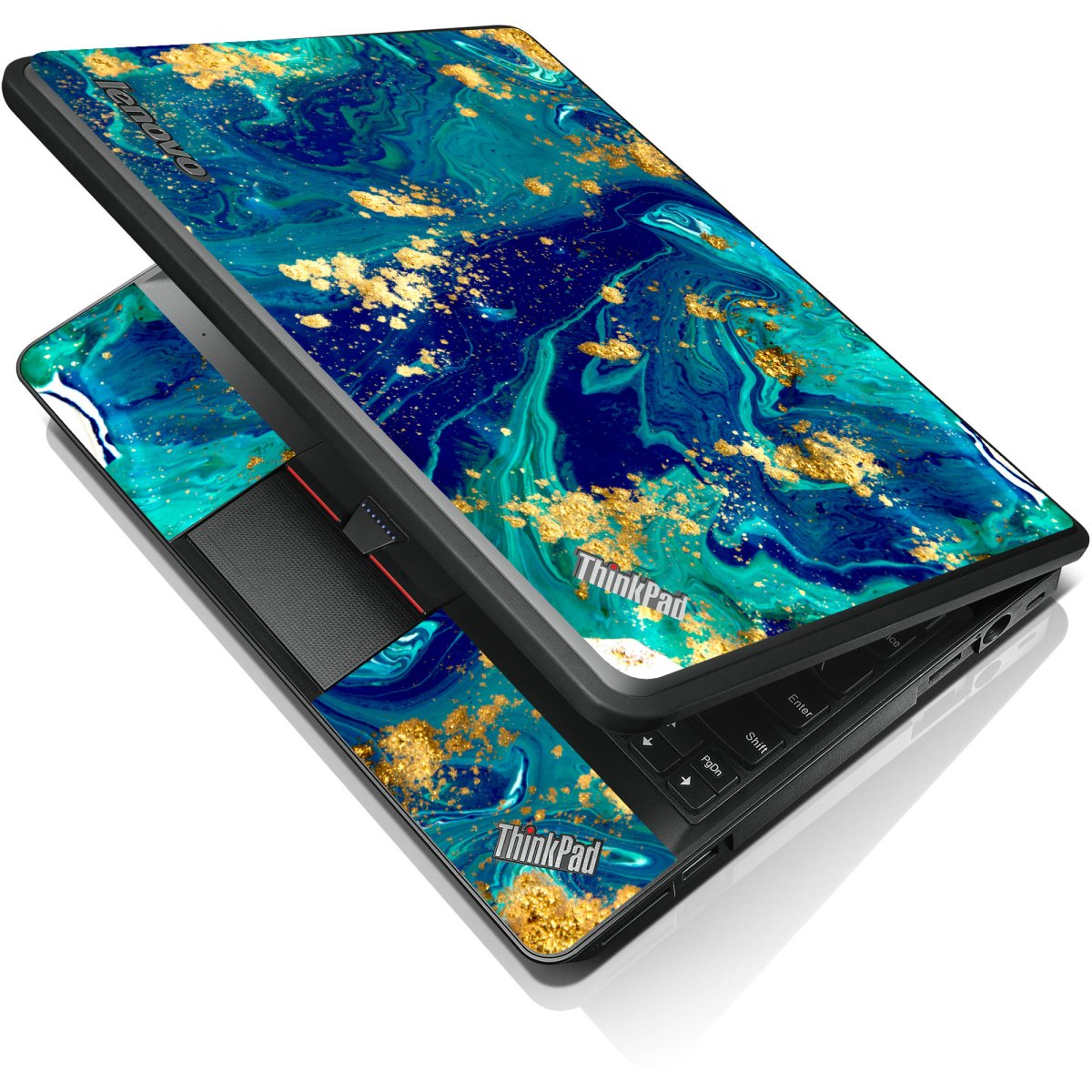 ThinkPad X131 BLUE AND GOLD MARBLE Laptop Skin