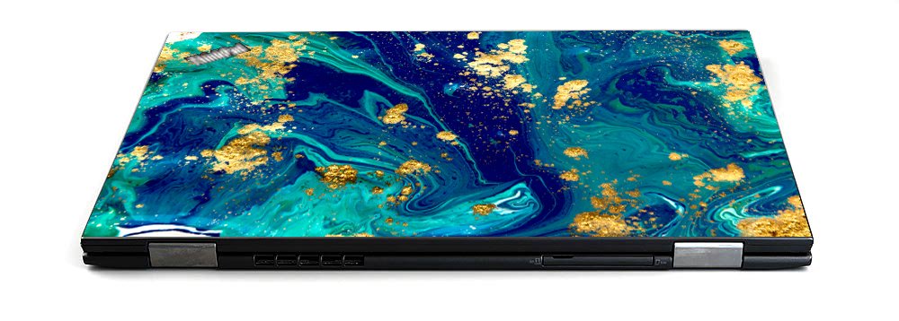 ThinkPad X1 CARBON G4 BLUE AND GOLD MARBLE Laptop Skin