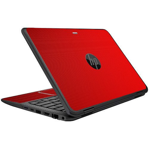 HP ProBook X360 11 G1 EE RED CARBON FIBER Laptop Skin
