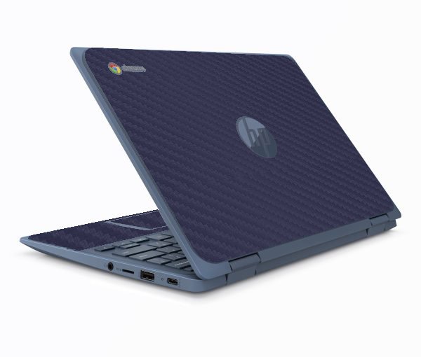 HP ProBook X360 11 G3 EE BLUE CARBON FIBER Laptop Skin