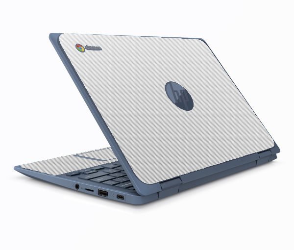 HP ProBook X360 11 G3 EE WHITE CARBON FIBER Laptop Skin