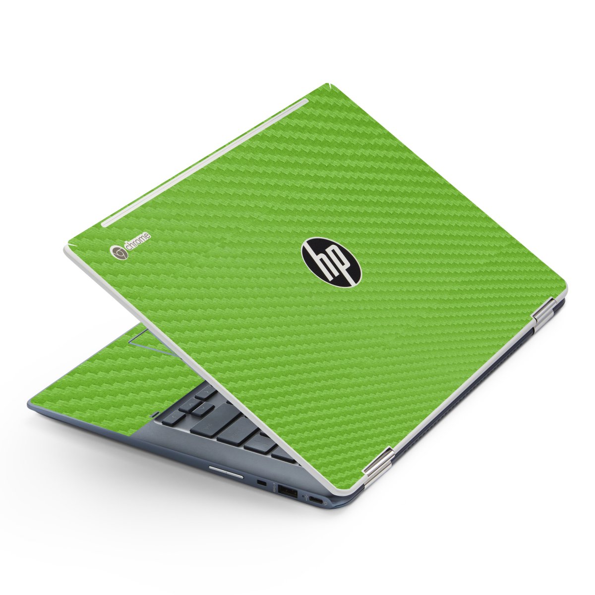 HP Chromebook X360 14 G1 GREEN CARBON FIBER Laptop Skin