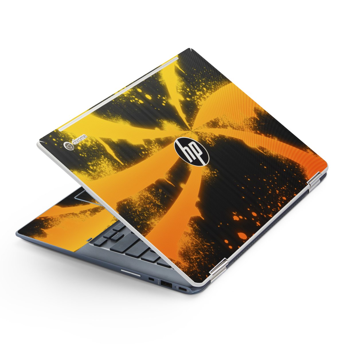 HP Chromebook X360 14 G1 ORANGE TWIST Laptop Skin