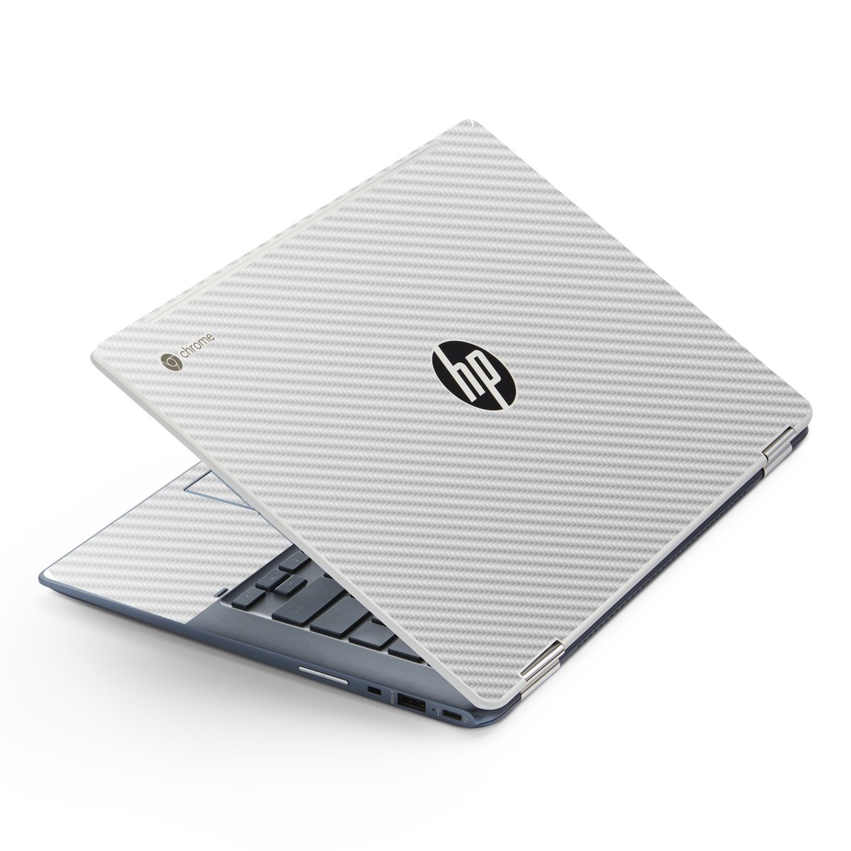 HP Chromebook X360 14 G1 WHITE CARBON FIBER Laptop Skin