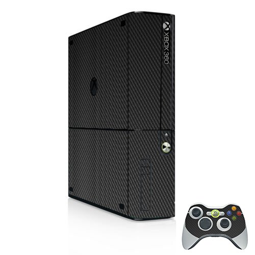 Microsoft Xbox 360E BLACK CARBON FIBER Console Skin