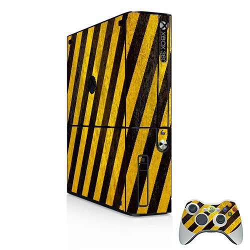 Microsoft Xbox 360E CAUTION STRIPES Console Skin