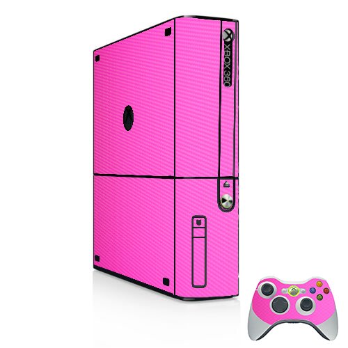 Microsoft Xbox 360E PINK CARBON FIBER Console Skin
