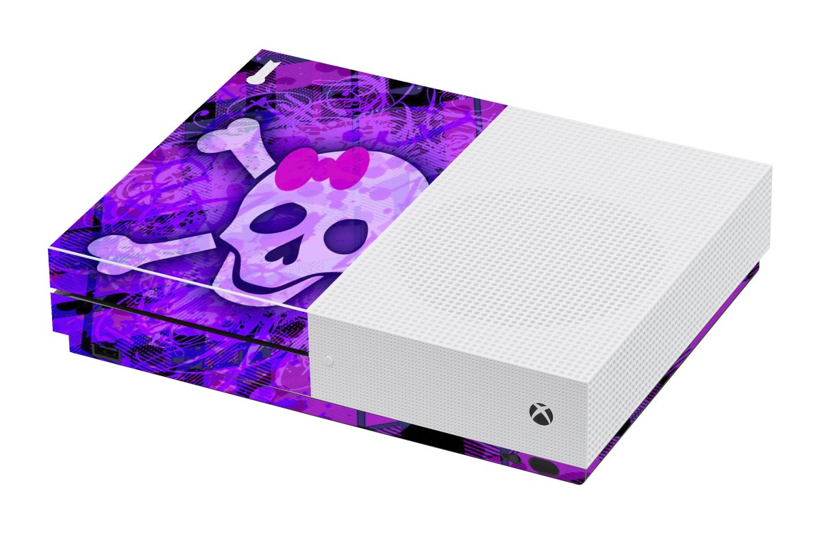 Microsoft Xbox One S PLAID SKULL Laptop Skin