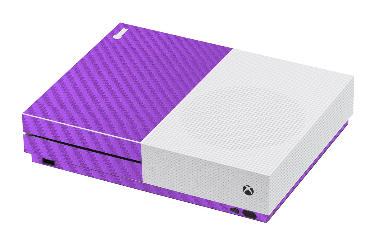 Microsoft Xbox One S PURPLE CARBON FIBER Laptop Skin