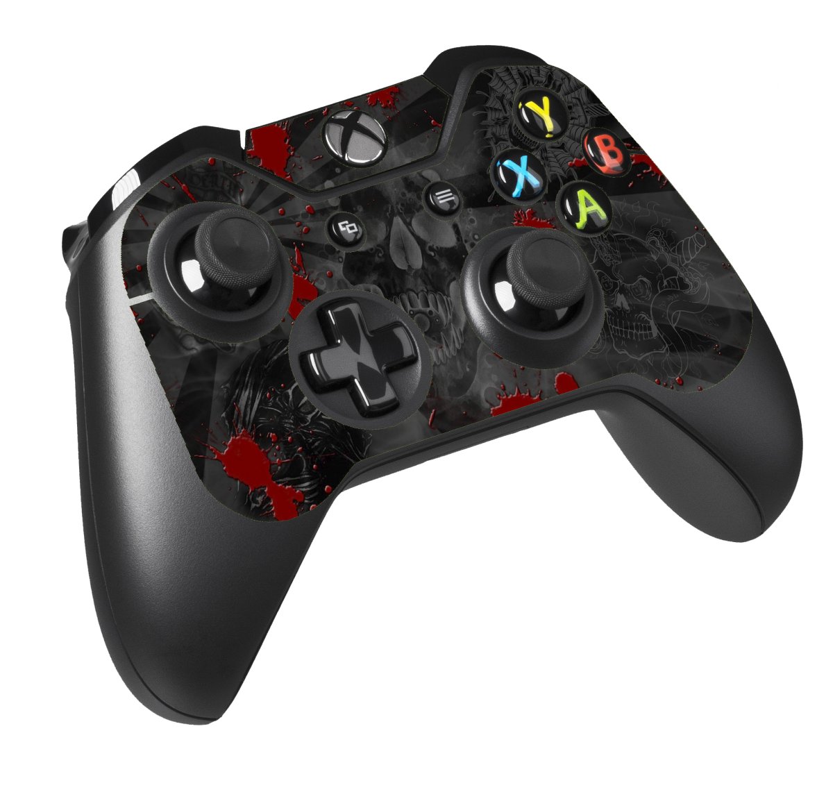 Microsoft Xbox One X BLACK SKULLS RED Laptop Skin