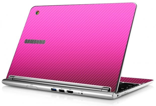 Samsung Chromebook XE303C12 PINK CARBON FIBER Skin