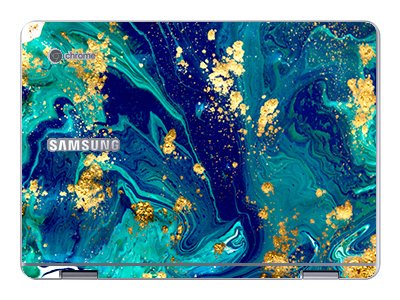 Samsung Chromebook XE525QBB BLUE AND GOLD MARBLE Laptop Skin