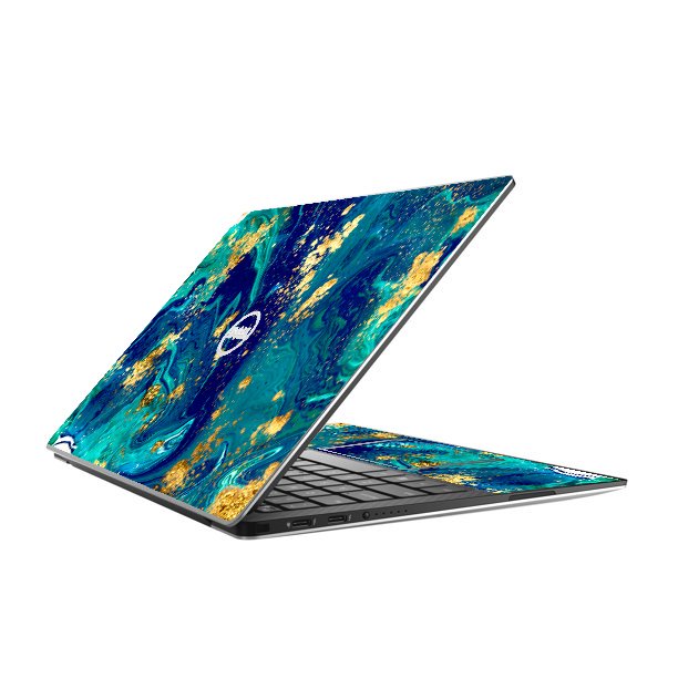 Dell XPS 13 9380 BLUE AND GOLD MARBLE Laptop Skin