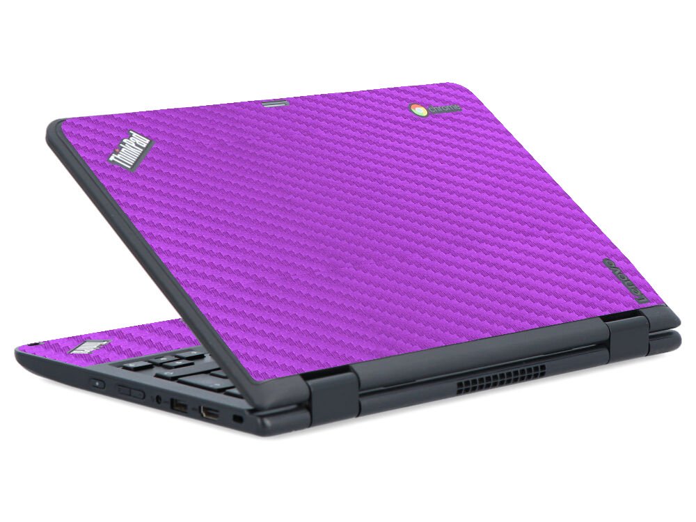 IBM/Lenovo Chromebook Yoga 11E G2 PURPLE CARBON FIBER Laptop Skin