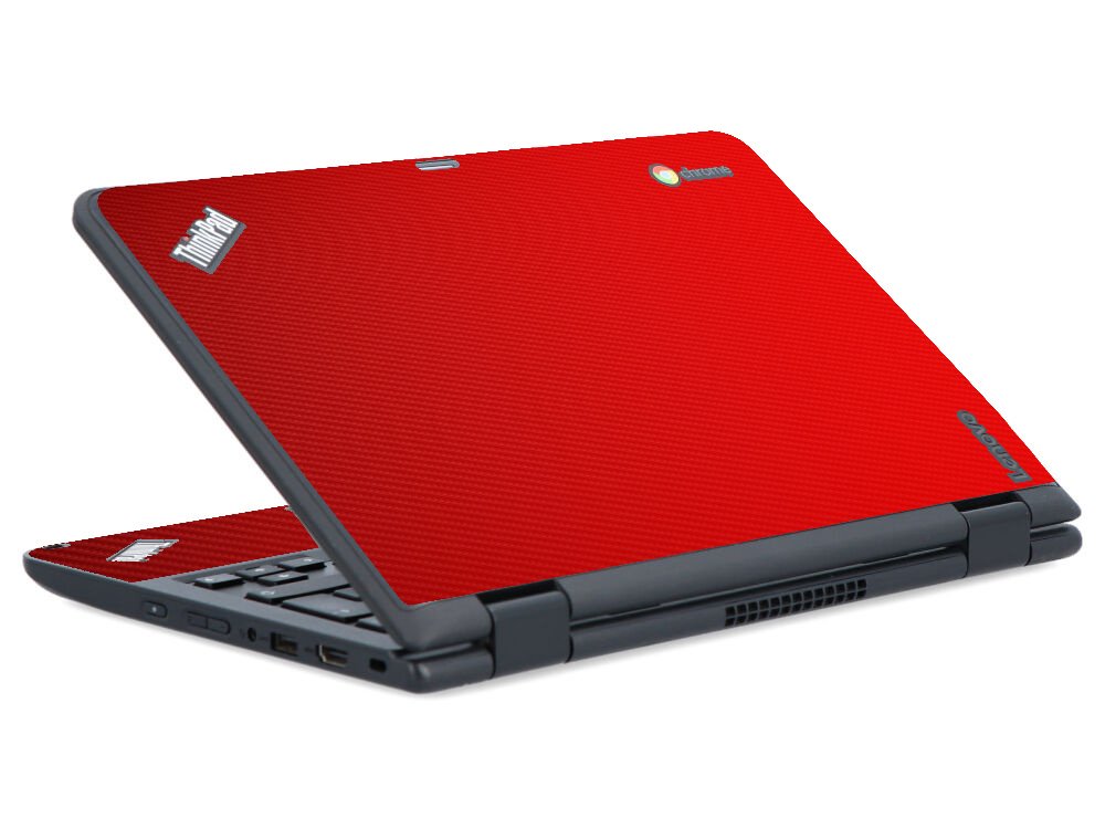 IBM/Lenovo Chromebook Yoga 11E G2 RED CARBON FIBER Laptop Skin