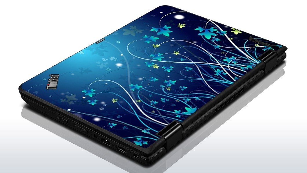 IBM/Lenovo 11e Chromebook BLUE FLOWERS Laptop Skin