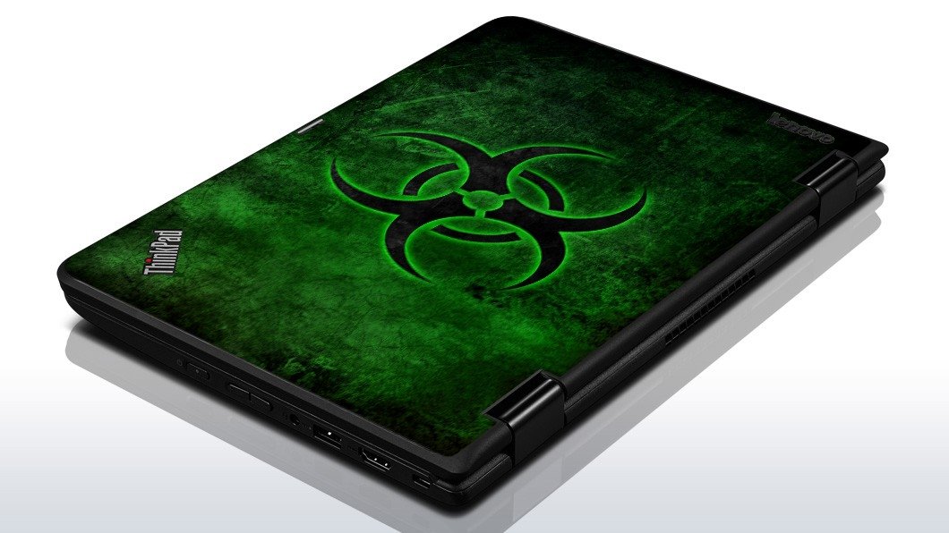 IBM/Lenovo 11e Chromebook GREEN BIOHAZARD Laptop Skin