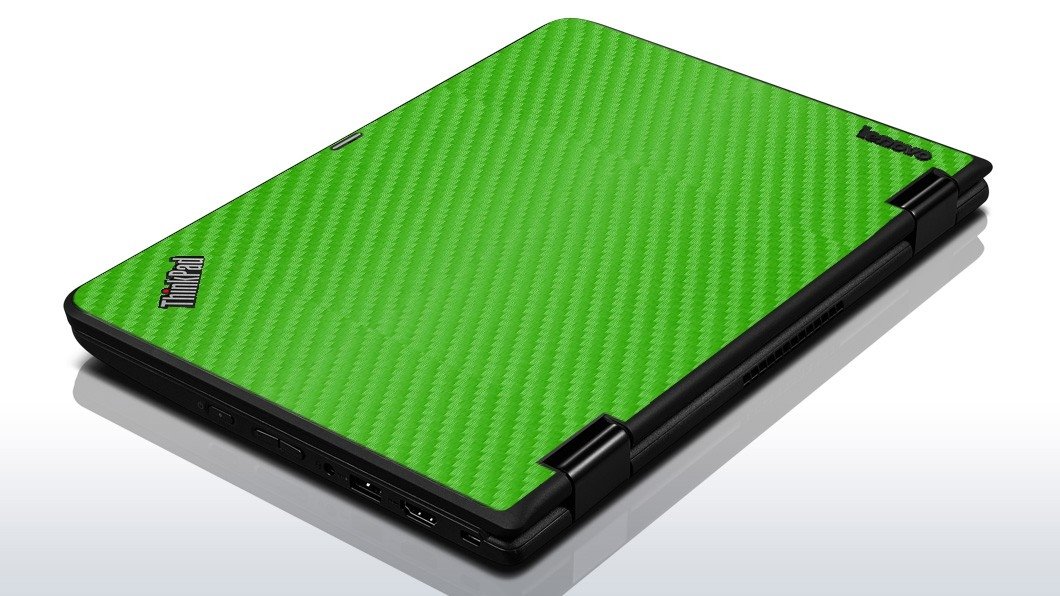 IBM/Lenovo 11e Chromebook GREEN CARBON FIBER Laptop Skin