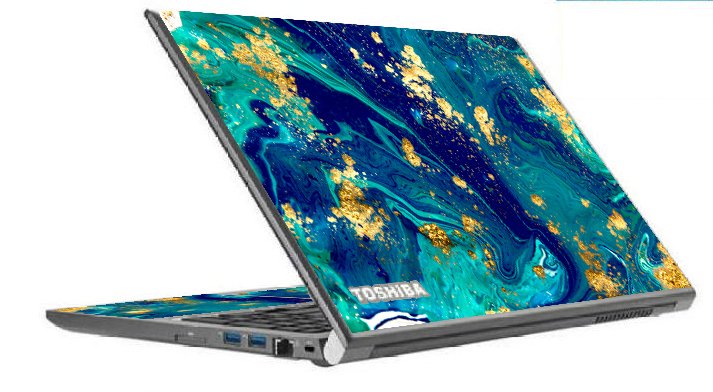 Toshiba Tecra Z40-A BLUE AND GOLD MARBLE Laptop Skin