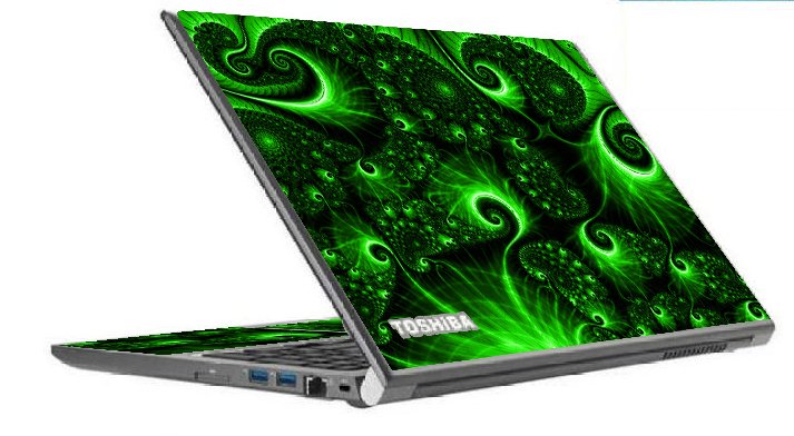 Toshiba Tecra Z50-A GREEN SWIRLS Laptop Skin
