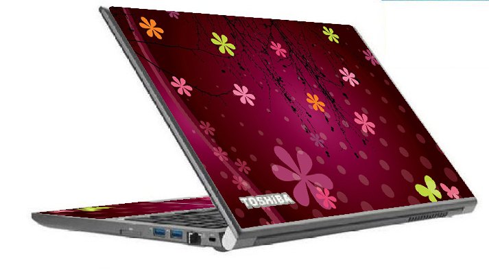 Toshiba Tecra Z50-A RETRO PINK FLOWERS Laptop Skin