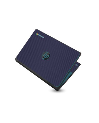 HP Chromebook X360 11 G3 EE BLUE CARBON FIBER Laptop Skin