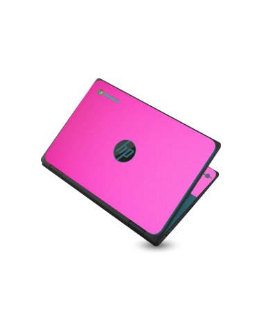 HP Chromebook X360 11 G3 EE PINK CARBON FIBER Laptop Skin