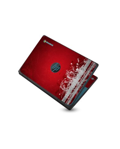 HP Chromebook X360 11 G3 EE RED GRUNGE Laptop Skin