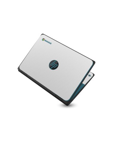 HP Chromebook X360 11 G3 EE WHITE CARBON FIBER Laptop Skin