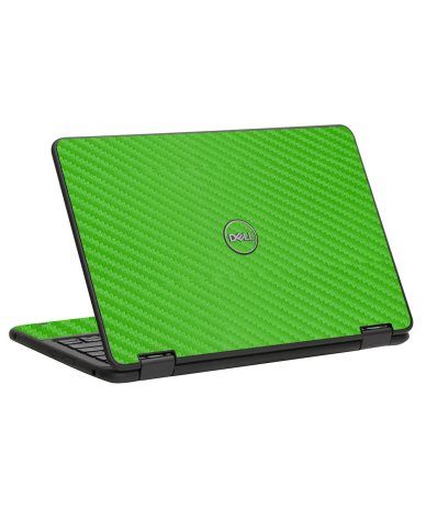 Dell Chromebook 11 5189 GREEN CARBON FIBER Laptop Skin