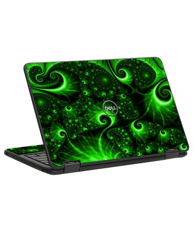 Dell Chromebook 11 5189 GREEN SWIRLS Laptop Skin