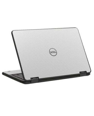Dell Chromebook 11 5190 WHITE CARBON FIBER Laptop Skin