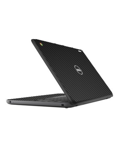 Dell Chromebook 13 3380 BLACK CARBON FIBER Laptop Skin